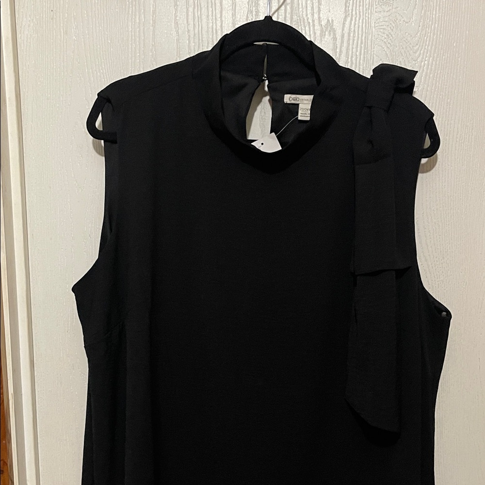 Cato  Black Sleeveless Dress with Bow Accent BNWT Size 22/24 Plus Dress